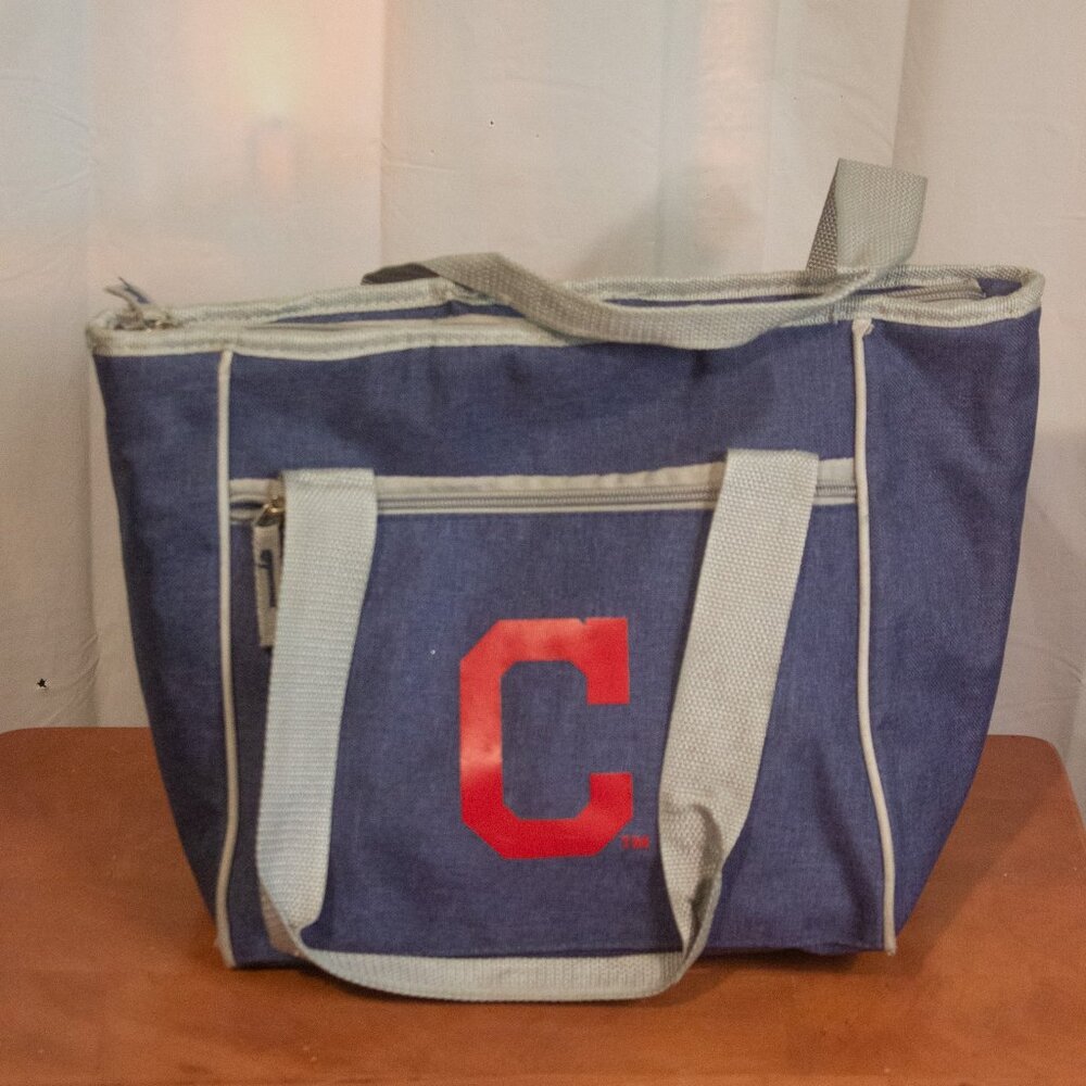 Cleveland Indians/Guardians Crosshatch 16 Can Cooler Tote by Logo Brands